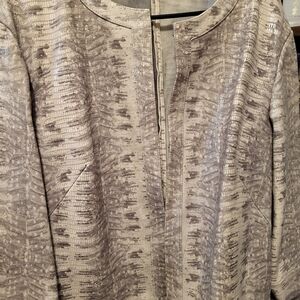 Women’s Taupe Snake-skin Leather Jacket
